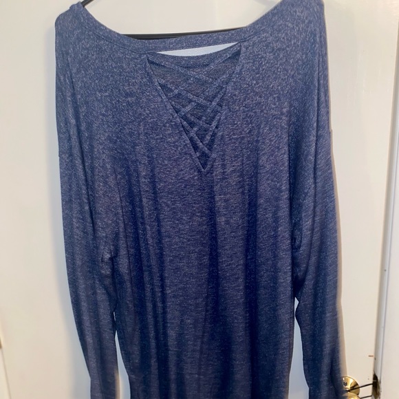 Motherhood Maternity, Criss Cross Back, Bell Sleeve Sweater, XL - Picture 2 of 3